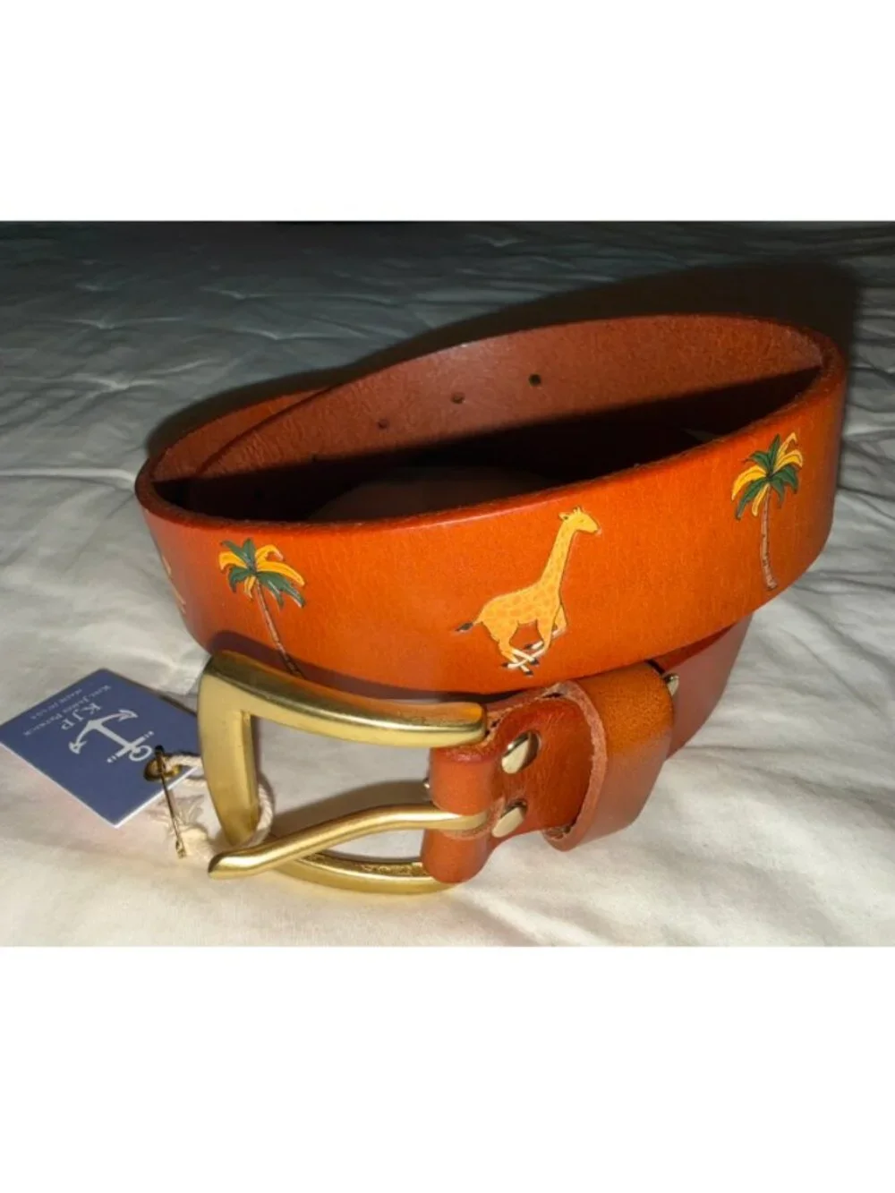 NWT Kiel James Patrick Kids Leather Safari Belt Sz XL